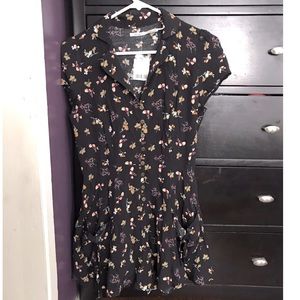 Urban Outfitters Kimchi Blue Black floral romper.